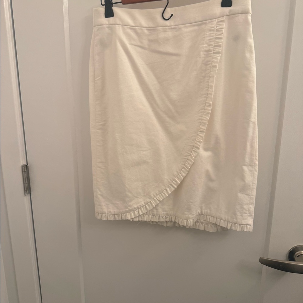 J. Crew Cream Pencil Skirt